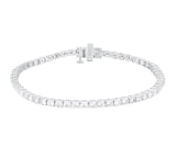 Mappin & Webb Platinum 5.00cttw round Brilliant Cut Diamond Line Bracelet