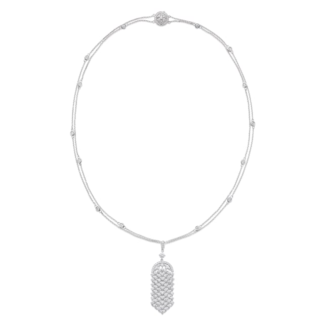 Mappin & Webb Empress White Gold and Diamond Waterfall Necklace