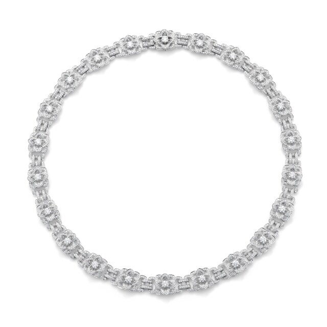 Mappin & Webb Floresco White Gold and Diamond Necklace