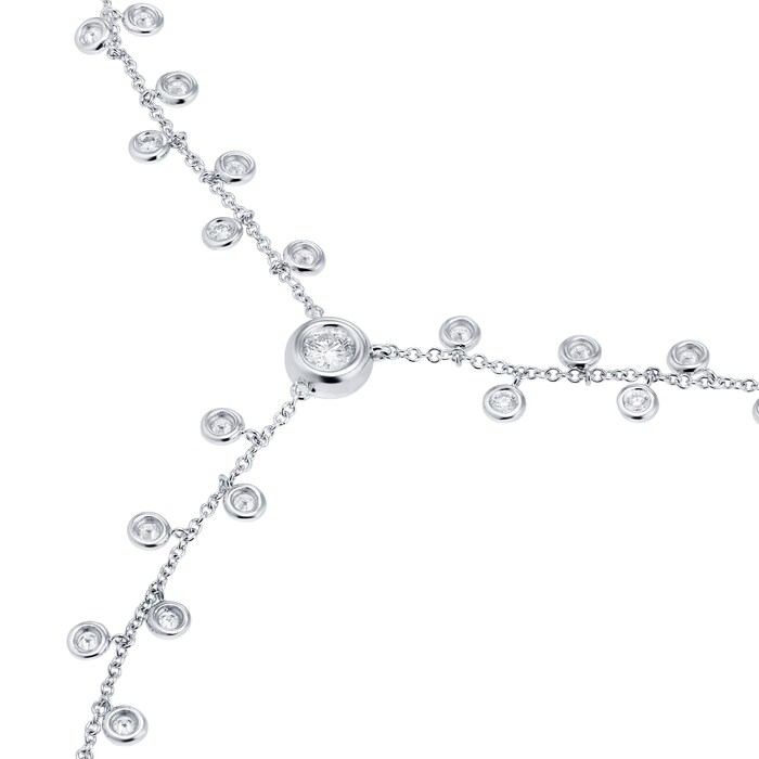 Mappin & Webb 18ct White Gold 1.51ct Diamond Drop Necklace