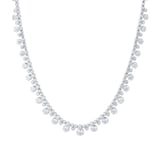 Mappin & Webb 18ct White Gold 14.66ct Diamond Floral Necklace