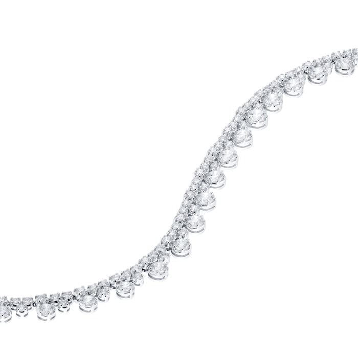 Mappin & Webb 18ct White Gold 14.66ct Diamond Floral Necklace