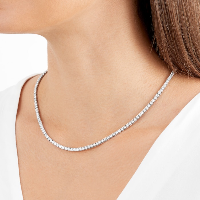 Mappin & Webb 18ct White Gold 14.35cttw Diamond Line Necklace
