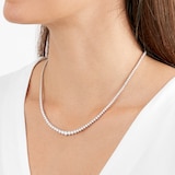 Mappin & Webb 18ct White Gold 8.08ct Classic Diamond Necklace