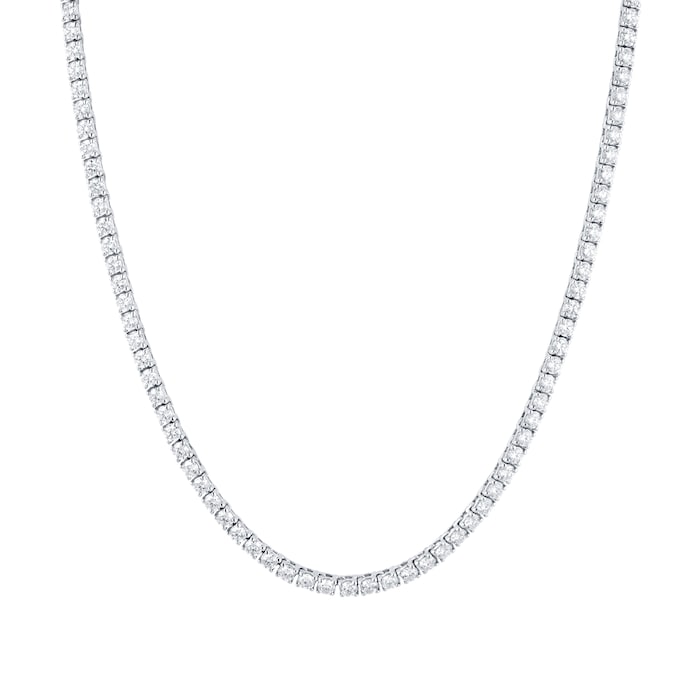 Mappin & Webb 18ct White Gold 8.30ct Diamond Line Necklace