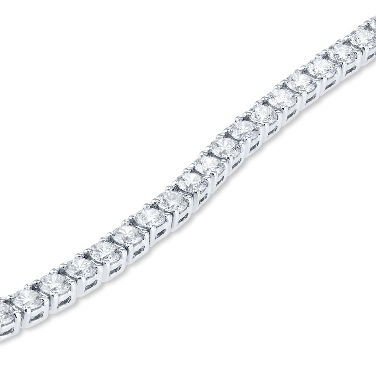Mappin & Webb 18ct White Gold 8.30ct Diamond Line Necklace