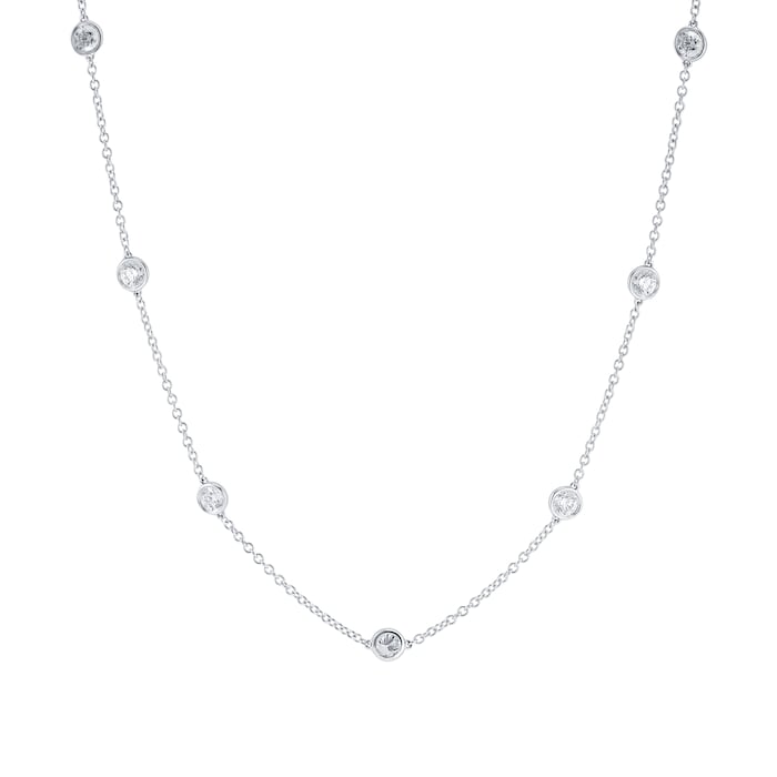 Mappin & Webb 18ct White Gold 2.40ct Diamond Necklace