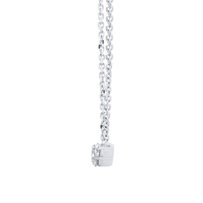 Goldsmiths 9ct White Gold 0.20cttw diamond 3 Stone Necklace