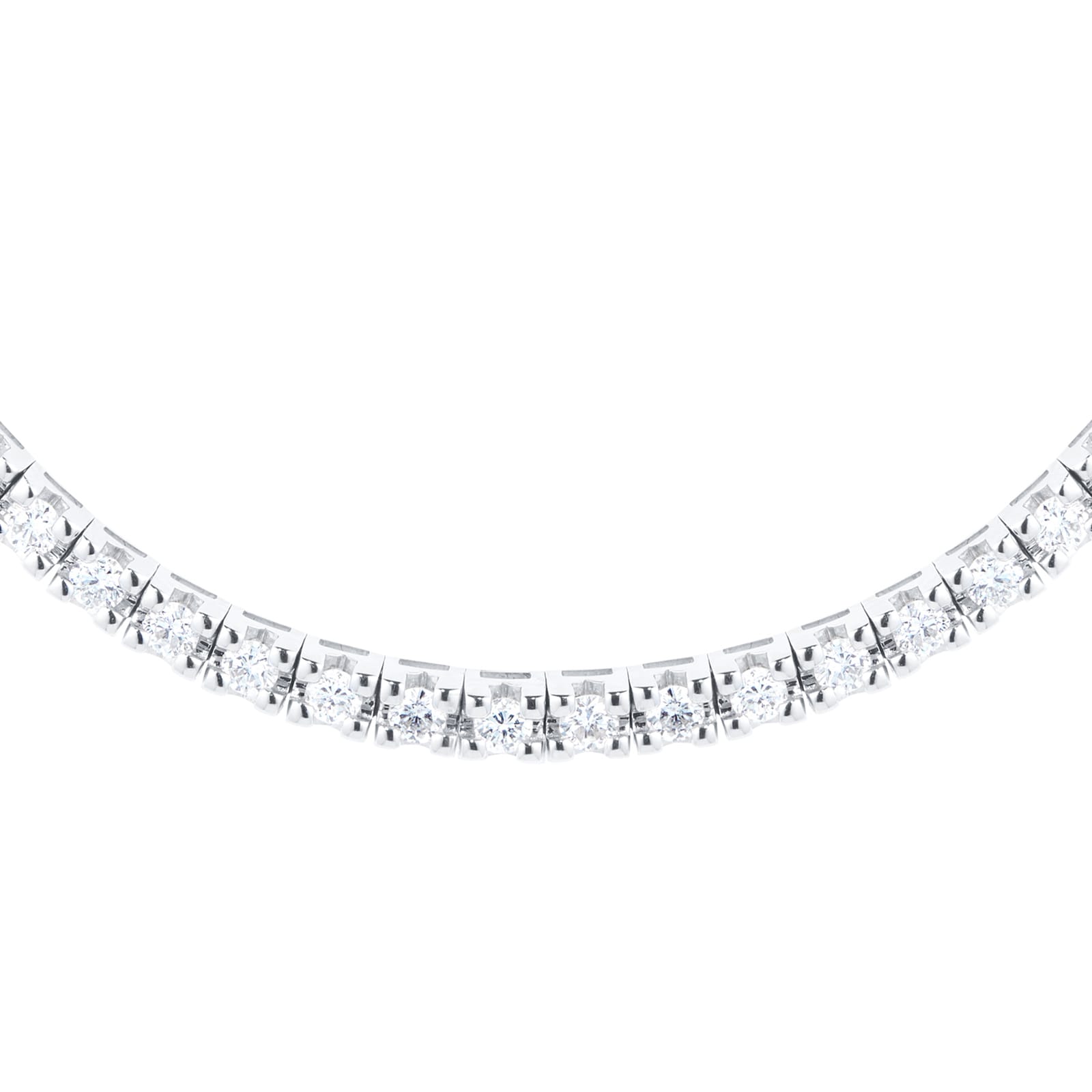 Goldsmiths 18ct White Gold 4.48ct Diamond Full Line Necklace