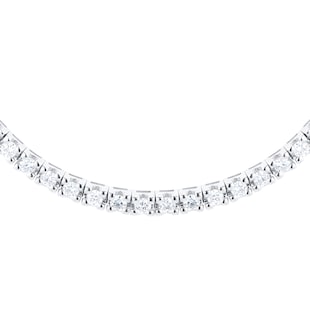 Goldsmiths 18ct White Gold 4.48ct Diamond Full Line Necklace