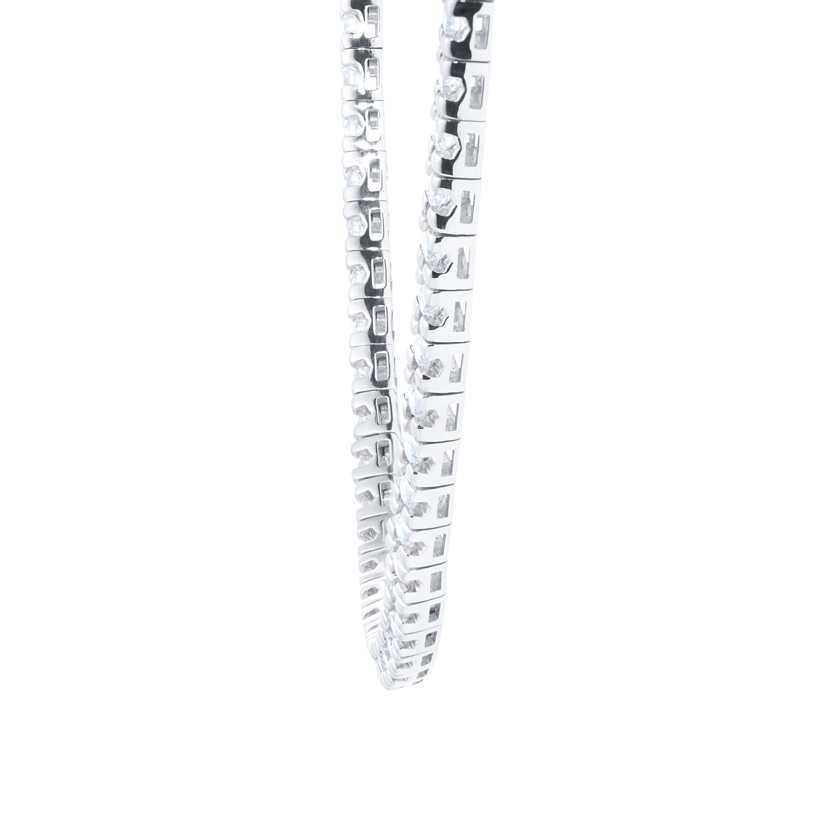 Goldsmiths 18ct White Gold 4.48ct Diamond Full Line Necklace