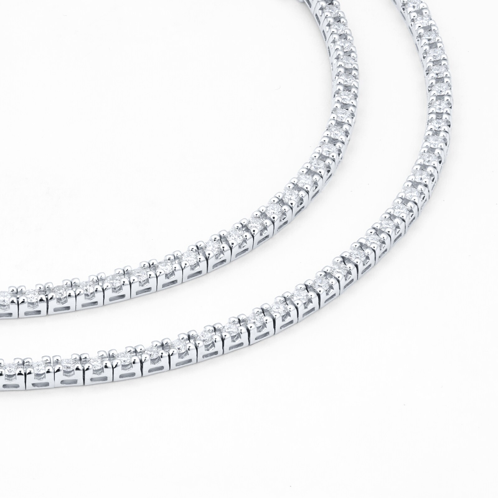 18ct White Gold 4.48ct Diamond Full Line Necklace