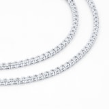 Goldsmiths 18ct White Gold 4.48ct Diamond Full Line Necklace