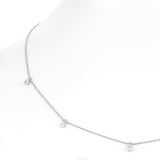 Goldsmiths 9ct White Gold 0.25ct Diamond Dangle Necklace