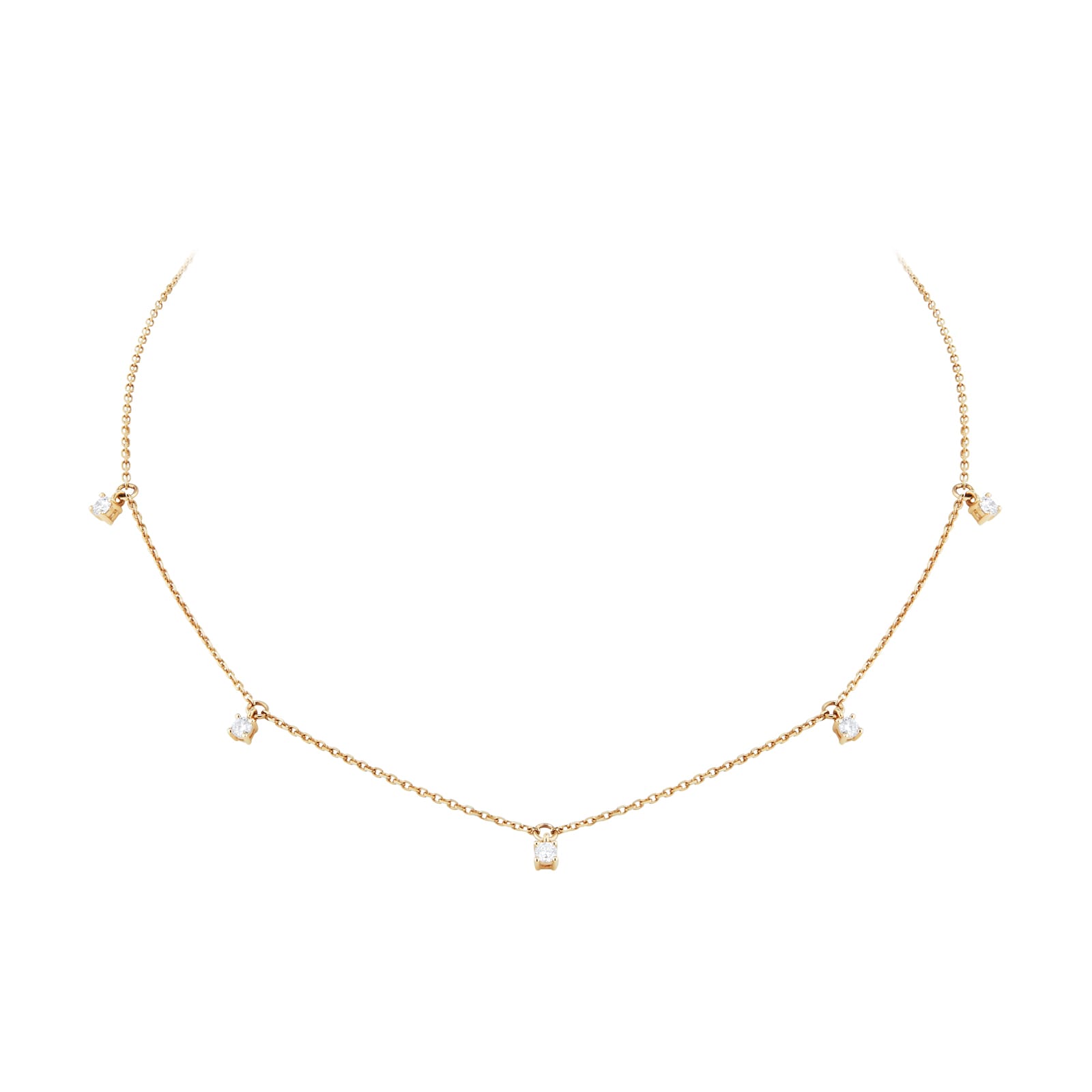 Goldsmiths 9ct Yellow Gold 0.25ct Diamond Dangle Necklace Goldsmiths 9ct Yellow Gold 0.25ct Diamond Dangle Necklace