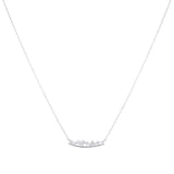 Goldsmiths 9ct White Gold 0.25ct Diamond Scatter Smile Necklace