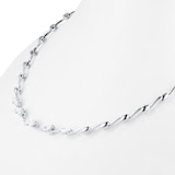 Mappin & Webb 18ct White Gold 1.52ct Marquise Diamond Necklace