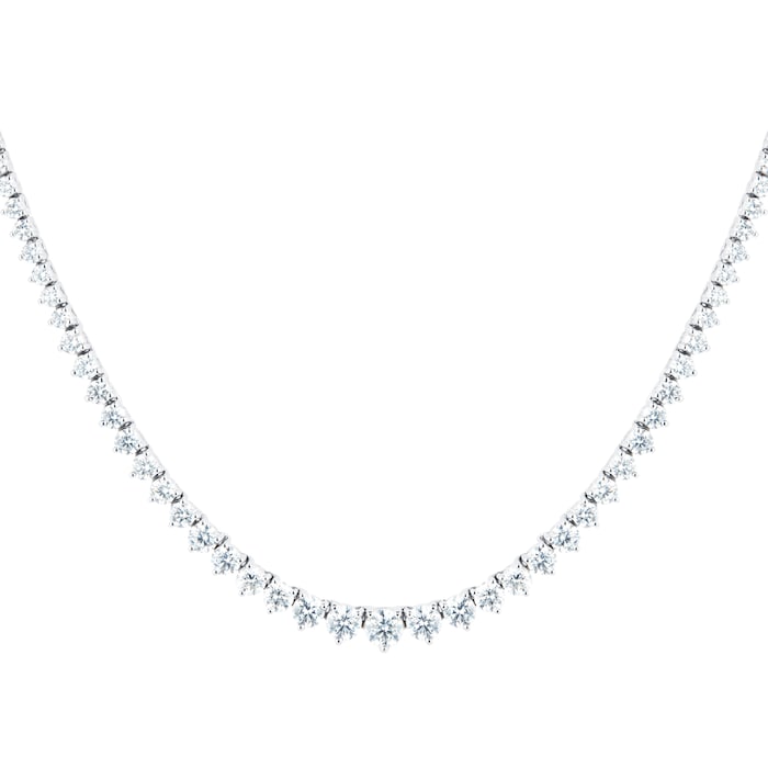 Mappin & Webb 18ct White Gold 6.82ct Diamond Line Necklace