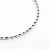 Mappin & Webb 18ct White Gold 5.92ct Diamond & Sapphire Necklace