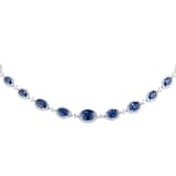Mappin & Webb 18ct White Gold 4.00ct Diamond & 14.85ct Sapphire Necklace