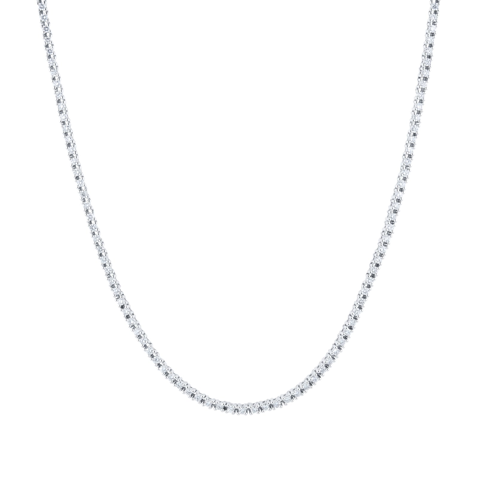Goldsmiths 18ct White Gold 3ct Diamond Line Necklace