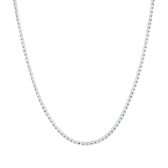 Goldsmiths 18ct White Gold 3ct Diamond Line Necklace Goldsmiths 18ct White Gold 3ct Diamond Line Necklace