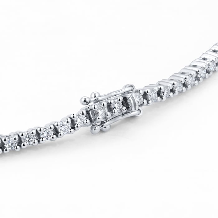 Goldsmiths 18ct White Gold 3ct Diamond Line Necklace