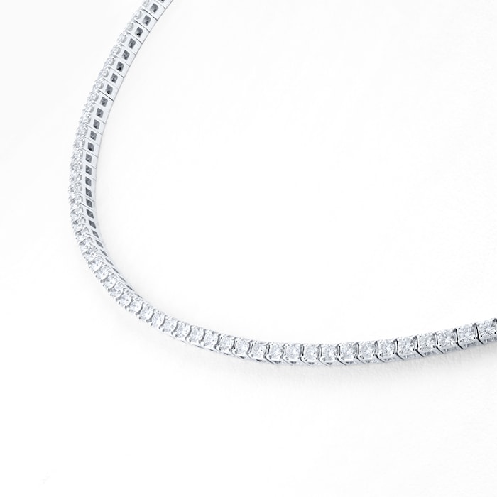 Mappin & Webb 18ct White Gold 2.85cttw Diamond Line Necklace