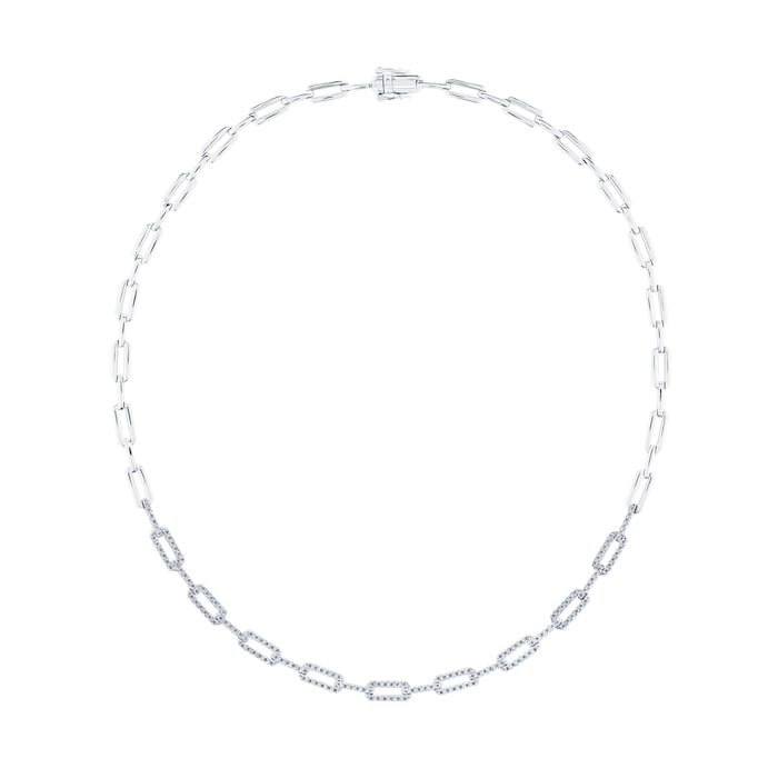 Mappin & Webb 18ct White Gold 1.76cttw Pave Diamond Chain