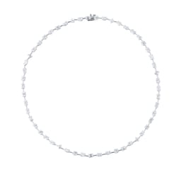 12130329 - 18ct White Gold 14.03cttw Diamond Fancy Bar Necklace