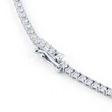 Mappin & Webb 18ct White Gold 5.69cttw Emerald Cut Tennis Necklace
