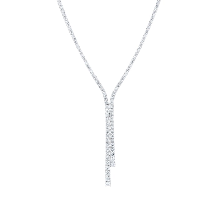 Mappin & Webb 18ct White Gold 7.42cttw Diamond Lariant Necklace