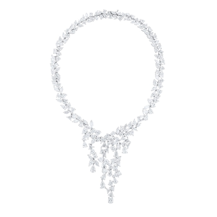 Mappin & Webb 18ct White Gold 76.27cttw Mixed Cut Diamond Necklace