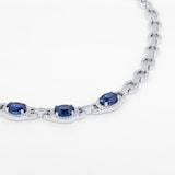 Mappin & Webb 18ct White Gold 1.64cttw Diamond & 7.94cttw Sapphire Necklace