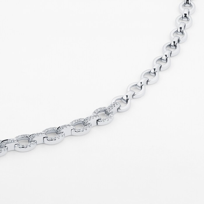 Mappin & Webb 18ct White Gold 1.64cttw Diamond & 7.94cttw Sapphire Necklace