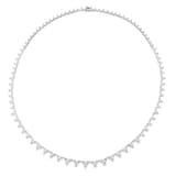 Mappin & Webb 18ct White Gold 8.70cttw Brilliant Cut Diamond 3 Claw Necklace