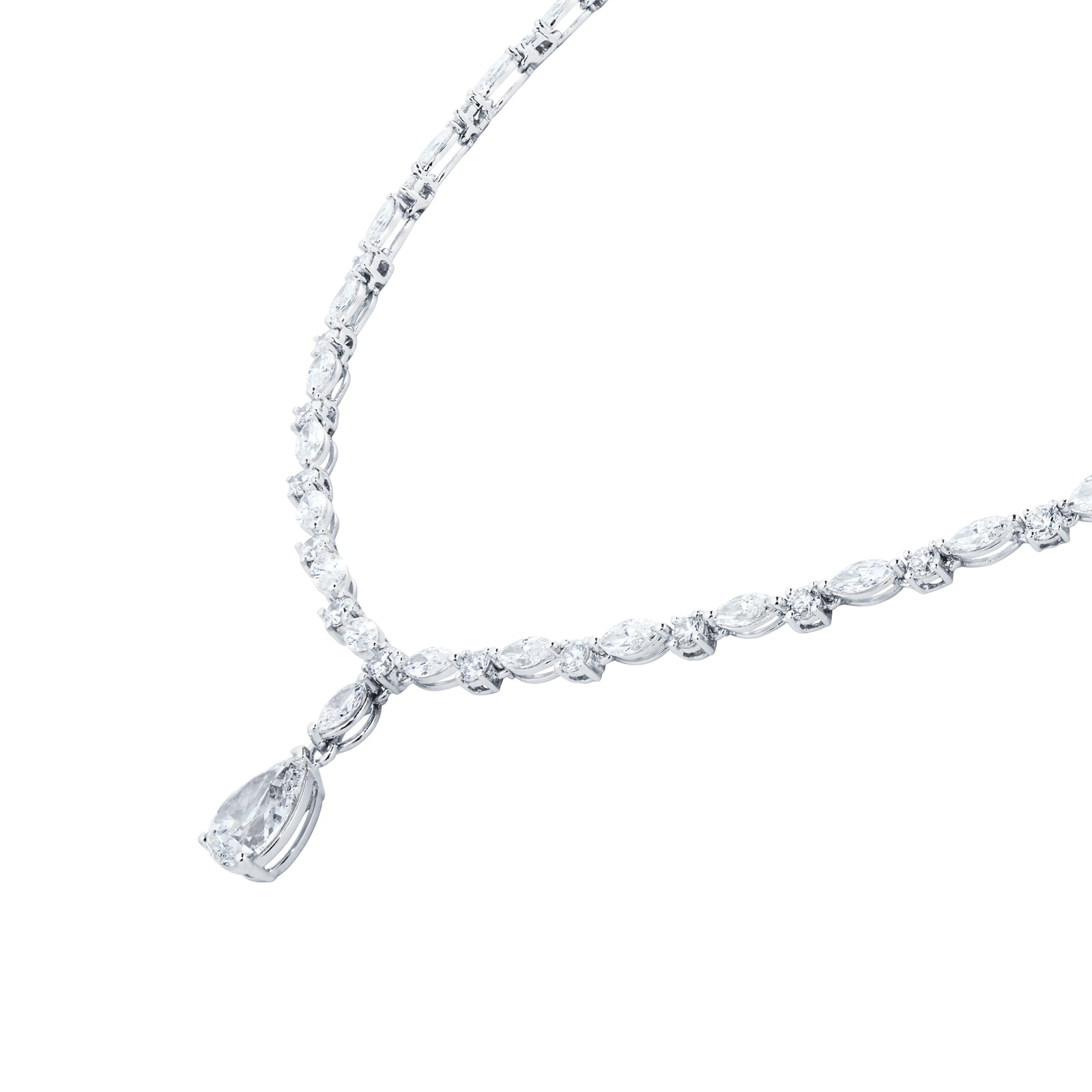 Mappin & Webb 18ct White Gold 13.16cttw Mixed Cut Diamond Necklace