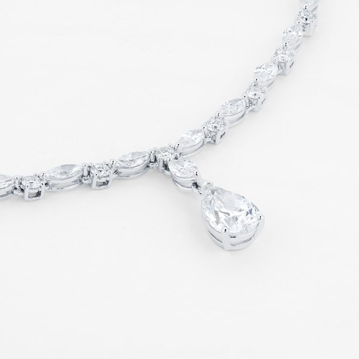 Mappin & Webb 18ct White Gold 13.16cttw Mixed Cut Diamond Necklace