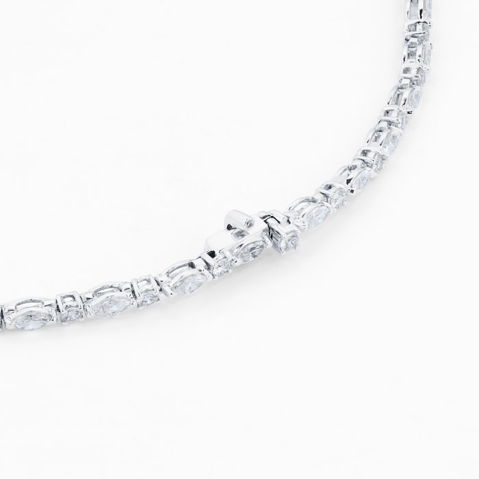 Mappin & Webb 18ct White Gold 13.16cttw Mixed Cut Diamond Necklace