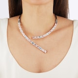 Mappin & Webb 18ct White & Rose Gold Aquamarine, Morganite & 1.40cttw Diamond Necklace