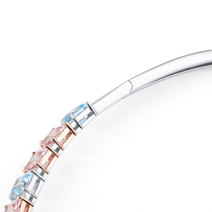 Mappin & Webb 18ct White & Rose Gold Aquamarine, Morganite & 1.40cttw Diamond Necklace