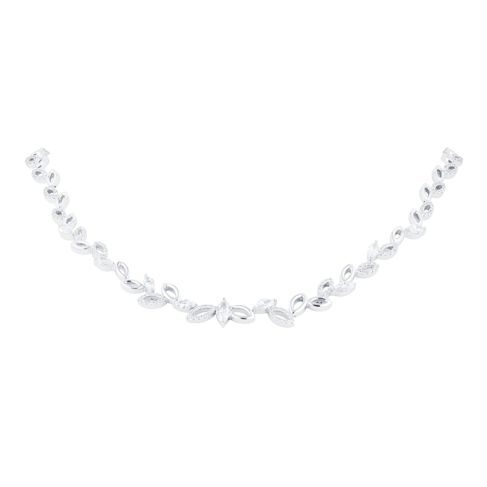 Mappin & Webb Vinea 18ct White Gold 3.50cttw Leaf Marquise Cut Necklace Mappin & Webb Vinea 18ct White Gold 3.50cttw Leaf Marquise Cut Necklace