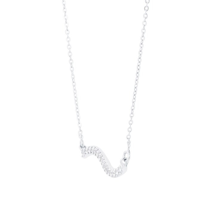 Goldsmiths 9ct White Gold 0.10cttw Diamond Necklace