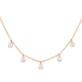 Goldsmiths 18ct Rose Gold 0.85cttw Pear Cut Diamond Drop Necklace