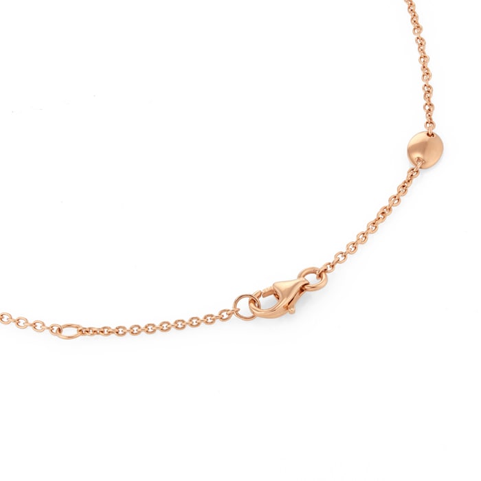 Goldsmiths 18ct Rose Gold 0.85cttw Pear Cut Diamond Drop Necklace