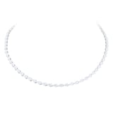 Goldsmiths 18ct White Gold 12.57cttw Pear Cut Diamond Line Necklace