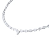 Goldsmiths 18ct White Gold 15.36cttw Pear Cut Diamond Line Necklace