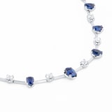 Mappin & Webb 18ct White Gold Sapphire & 3.05cttw Diamond Necklace