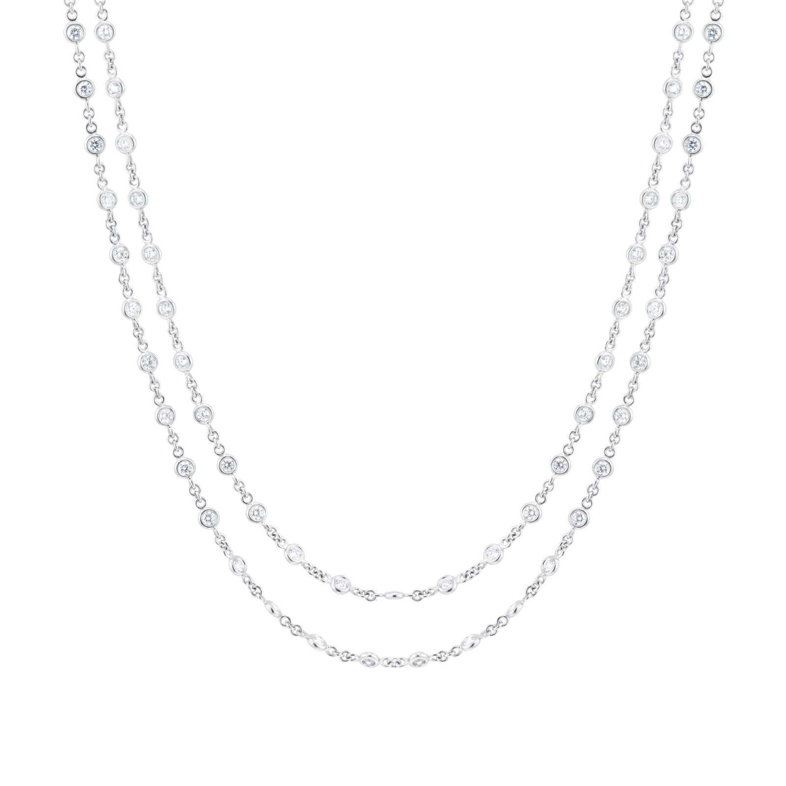 Mappin 
Webb 18ct White Gold 4.27cttw Diamond Necklace