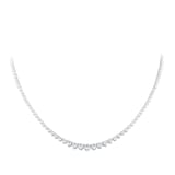 Goldsmiths 18ct White Gold 5.00cttw Brilliant Cut Graduated Diamond Line Necklace